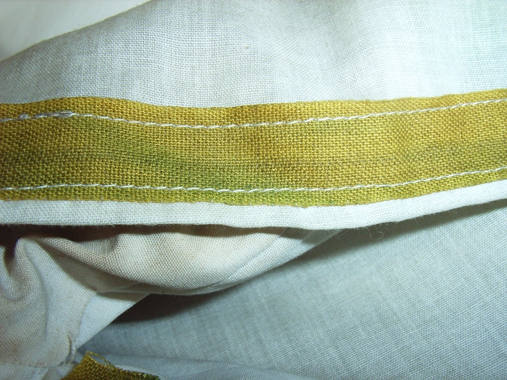 Scucitura retro dopo il restauro